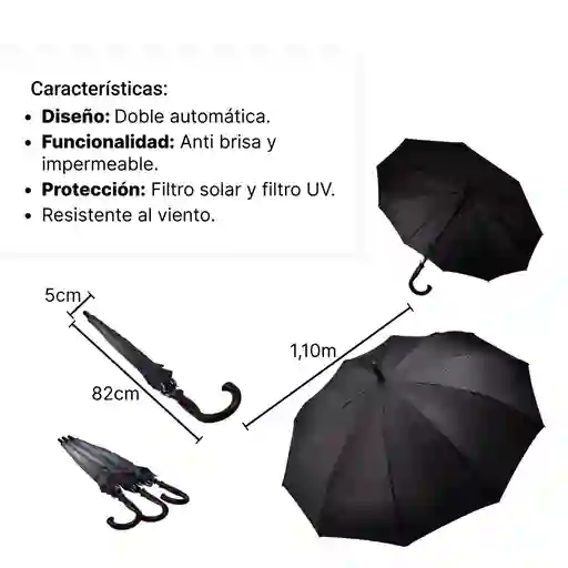 Sombrilla Manual Varilla Metalica Tipo Baston