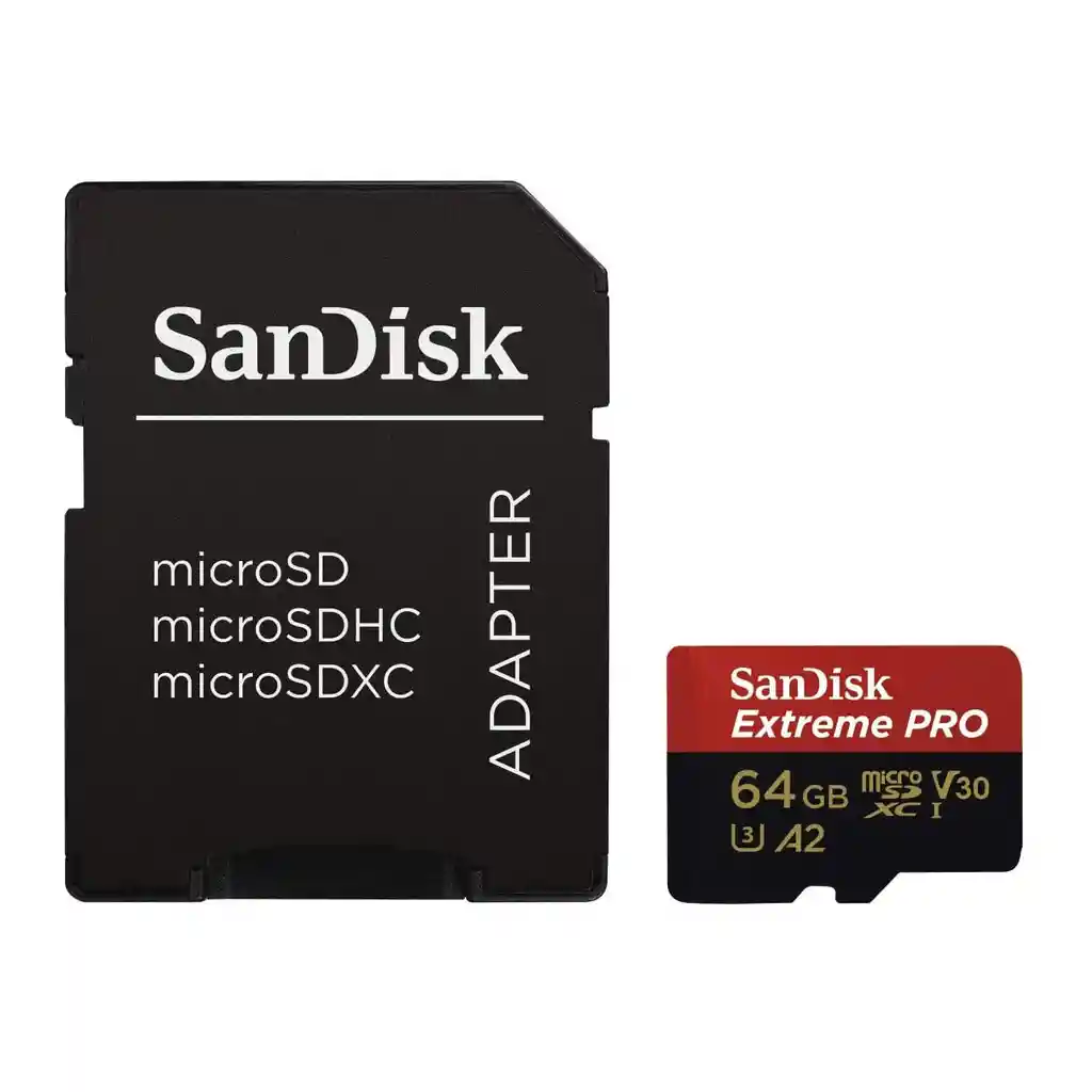 Micro Sd 64gb Sandisk Extreme Pro U3 4k 200mbs