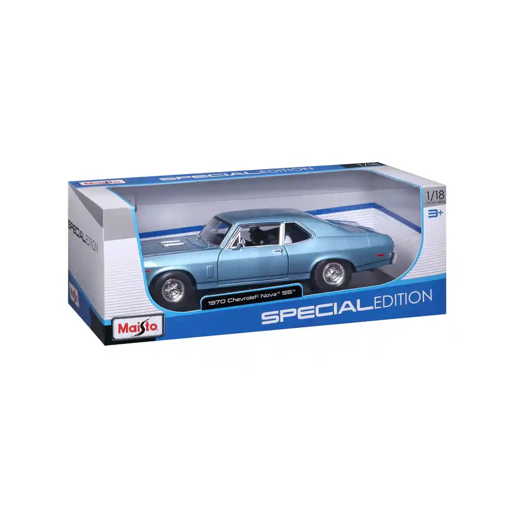 Carro Coleccionable Chevrolet Nova Ss 1970 Clásico 1/18