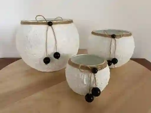 Set 3 Jarrones De Cristal