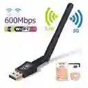 Adaptador Wifi Usb Doble Banda 24g 5g 600mbps Con Antena