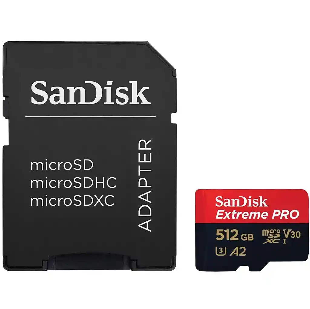 Micro Sd 512gb Sandisk Extreme Pro U3 4k 200mbs