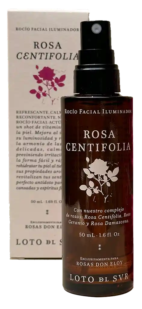 Caja Azul 8 Rosas Y Rocío Facial Iluminador