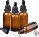 Gotero Vidrio X4 Ambar 50 Ml Con Gotero Pipeta En Vidrio