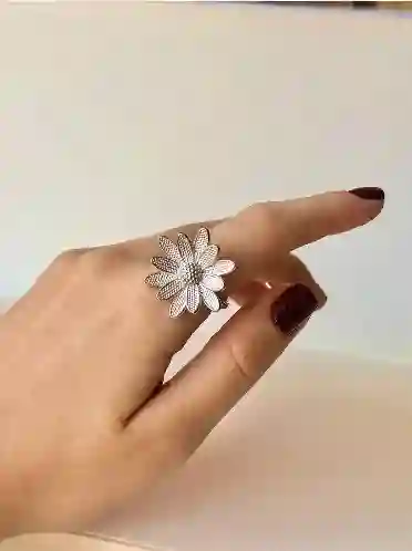 Anillo Girasol Plateado