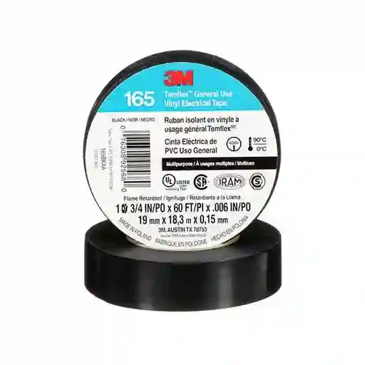 Cinta Eléctrica Temflex-165 10m Negro - 3m