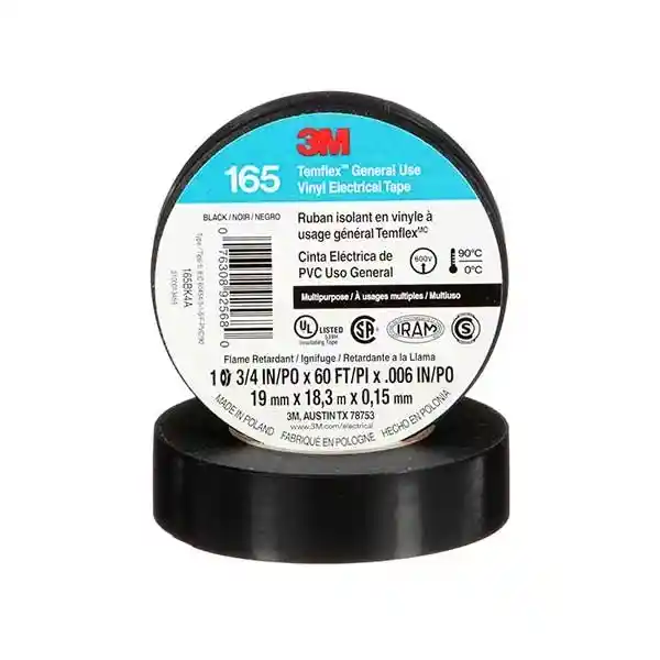 Cinta Eléctrica Temflex-165 10m Negro - 3m