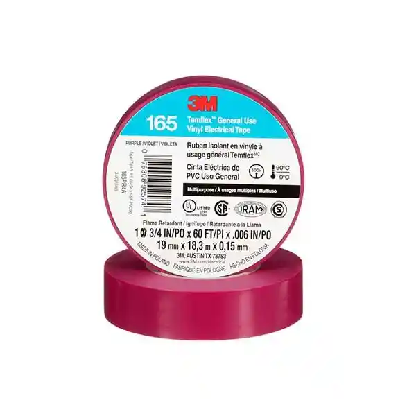 Cinta Eléctrica Eléctrica Temflex-165 18m Morada - 3m Uu009472695