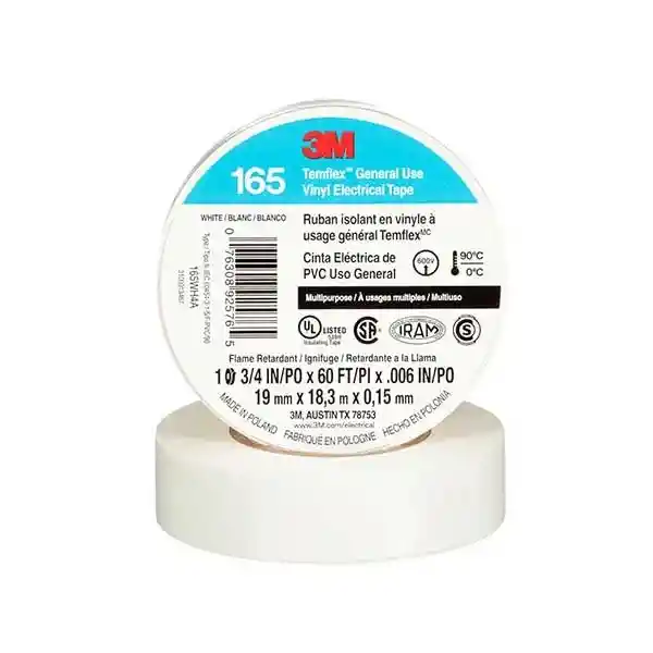 Cinta Eléctrica Temflex-165 18m Blanco - 3m Uu009472661