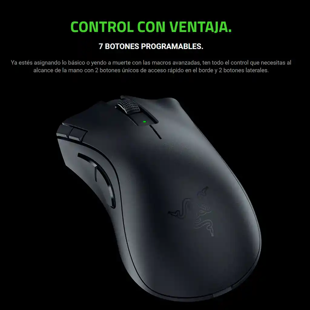 Razer Deathadder V2 X Mouse Gamer Inalámbrico Hyperspeed