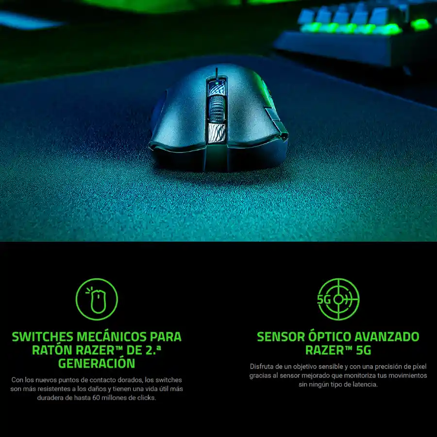 Razer Deathadder V2 X Mouse Gamer Inalámbrico Hyperspeed