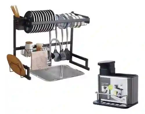 Escurridor De Platos Vasos Cubiertos Dispensador Jabon Home
