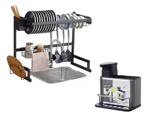Escurridor De Platos Vasos Cubiertos Dispensador Jabon Home
