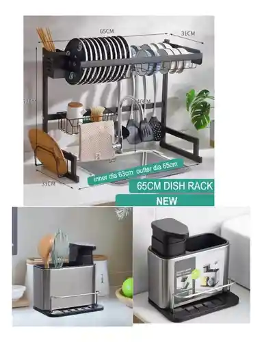 Escurridor De Platos Vasos Cubiertos Dispensador Jabon Home