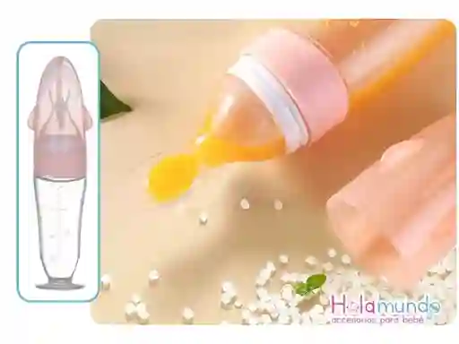 Tetero Cuchara 4 Onz En Silicona Rosado