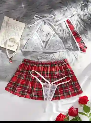 Lencería Conjunto Disfraz Colegiala