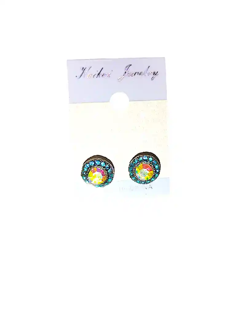 Aretes Circulares Caleidoscopio Acero Quirurjico Inoxidable