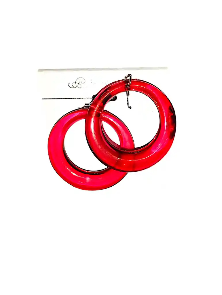 Candonga Circular Roja En Resina