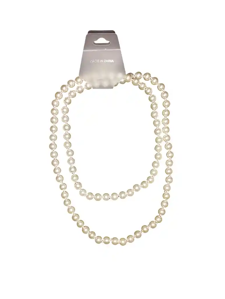 Collar Largo Perlas Beige