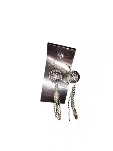 Aretes Largos Bolas Disco Acero Quirurjico Inoxidable