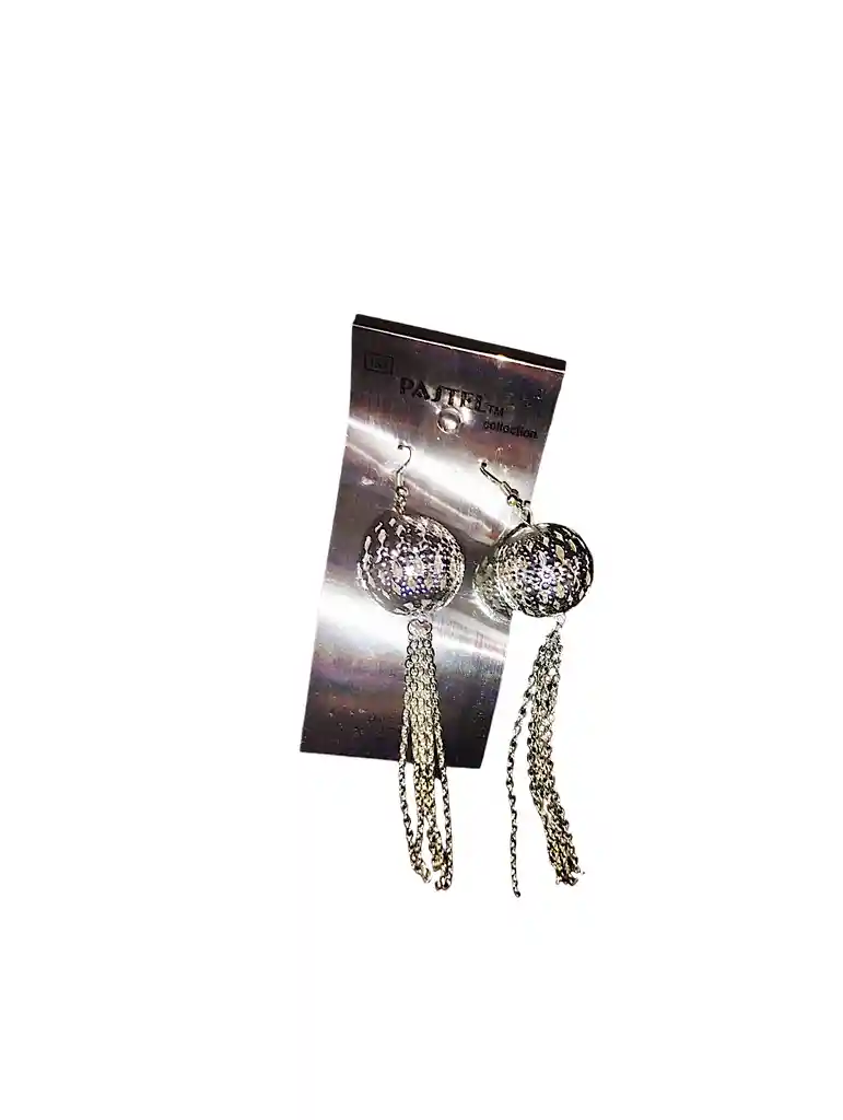 Aretes Largos Bolas Disco Acero Quirurjico Inoxidable