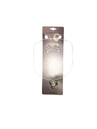 Juego Collar - Aretes Delfines Corazon Acero Quirurjico Inoxidable