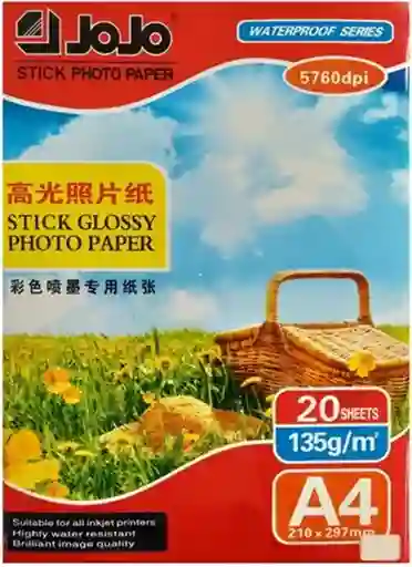 Pap.el Fotog. Adhesivo Glossy A4 135gr X 20 Pfa-135 Jojo