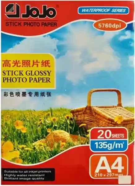 Pap.el Fotog. Adhesivo Glossy A4 135gr X 20 Pfa-135 Jojo