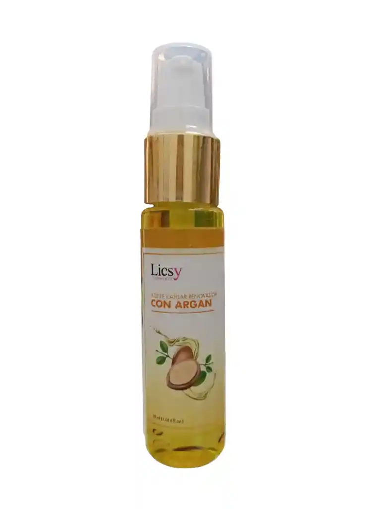 Aceite Capilar Renovador Con Argan 30 Ml Licsy