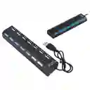 Hub Usb 7 Puertos Con Interruptor Individual Y Luz Led