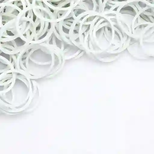 Paquete De Cauchos O Bandas Para El Cabello - Blancos