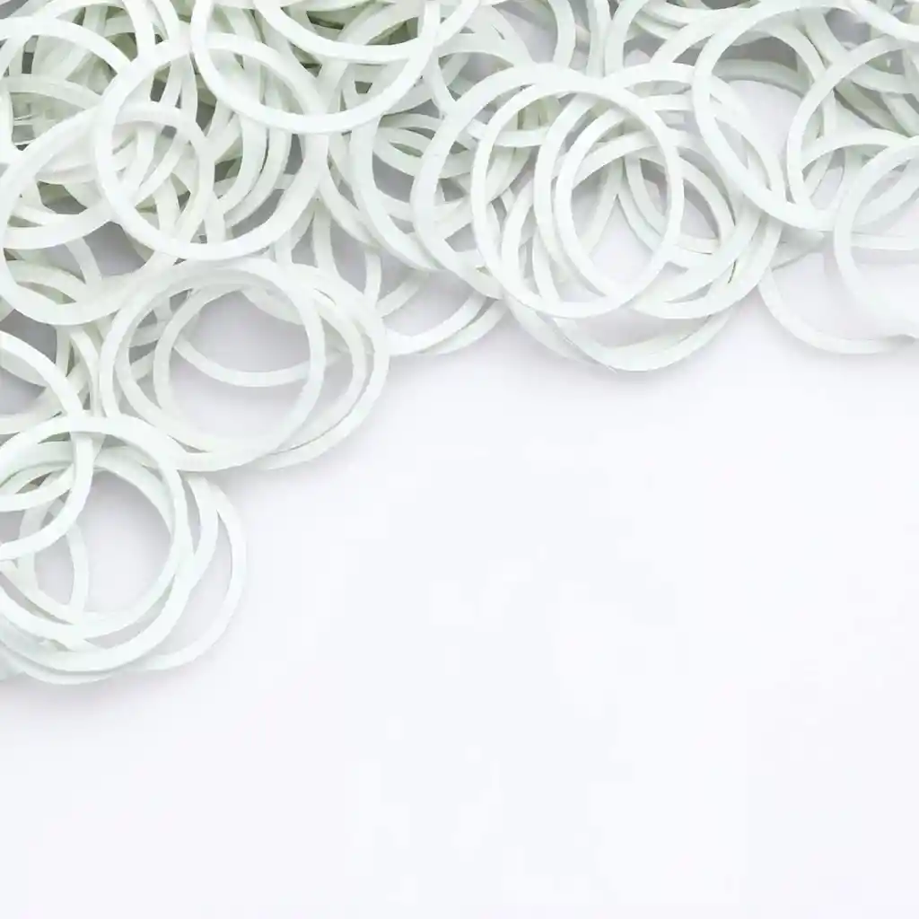 Paquete De Cauchos O Bandas Para El Cabello - Blancos