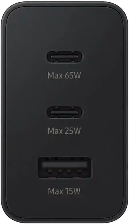 Cabeza Cargador Samsung Ultrarapido Doble Usb C 65/25w Usb A 15w Adroid Iphone