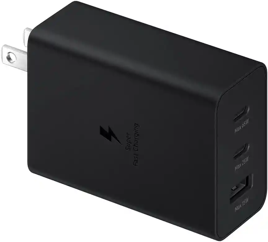 Cabeza Cargador Samsung Ultrarapido Doble Usb C 65/25w Usb A 15w Adroid Iphone