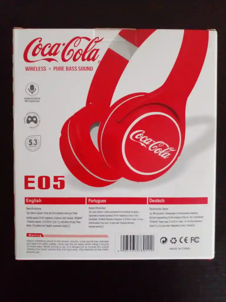 Audifonos Bluetooth Coca Cola E-05