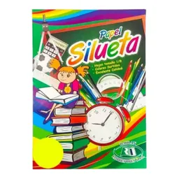 Papel Silueta 1/8 *10 Colores Surtidos
