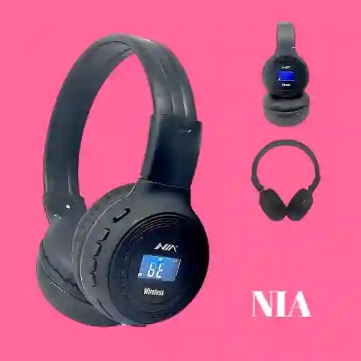 Auriculares Inalámbricos Nia / An-65bt Original Color Negro