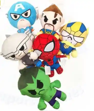 Personajes De Super Heroes En Peluche - 20cm