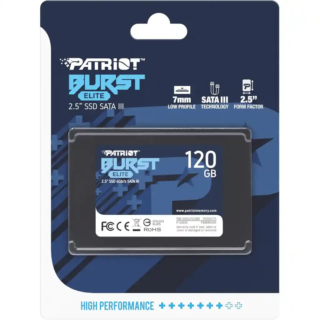 Ssd 120gb Patriot Burst Elite 450mbs Sata Disco Solido