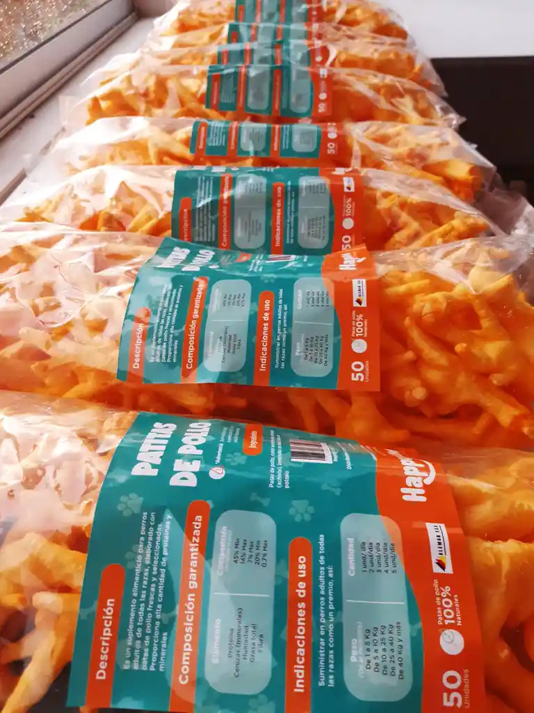 Snacks Para Perro 50 Patas De Pollo Horneadas Patas De Pollo Para Perro Alimento Para Perro