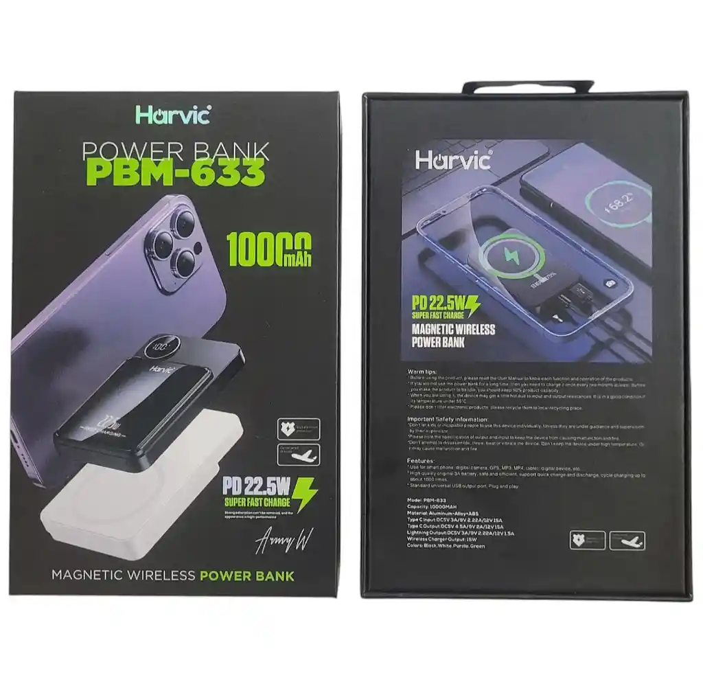 Power Bank Magnética 10000mah Pd 22.5w Harvic