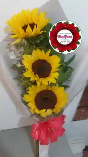 Ramo De Mano Con Girasoles