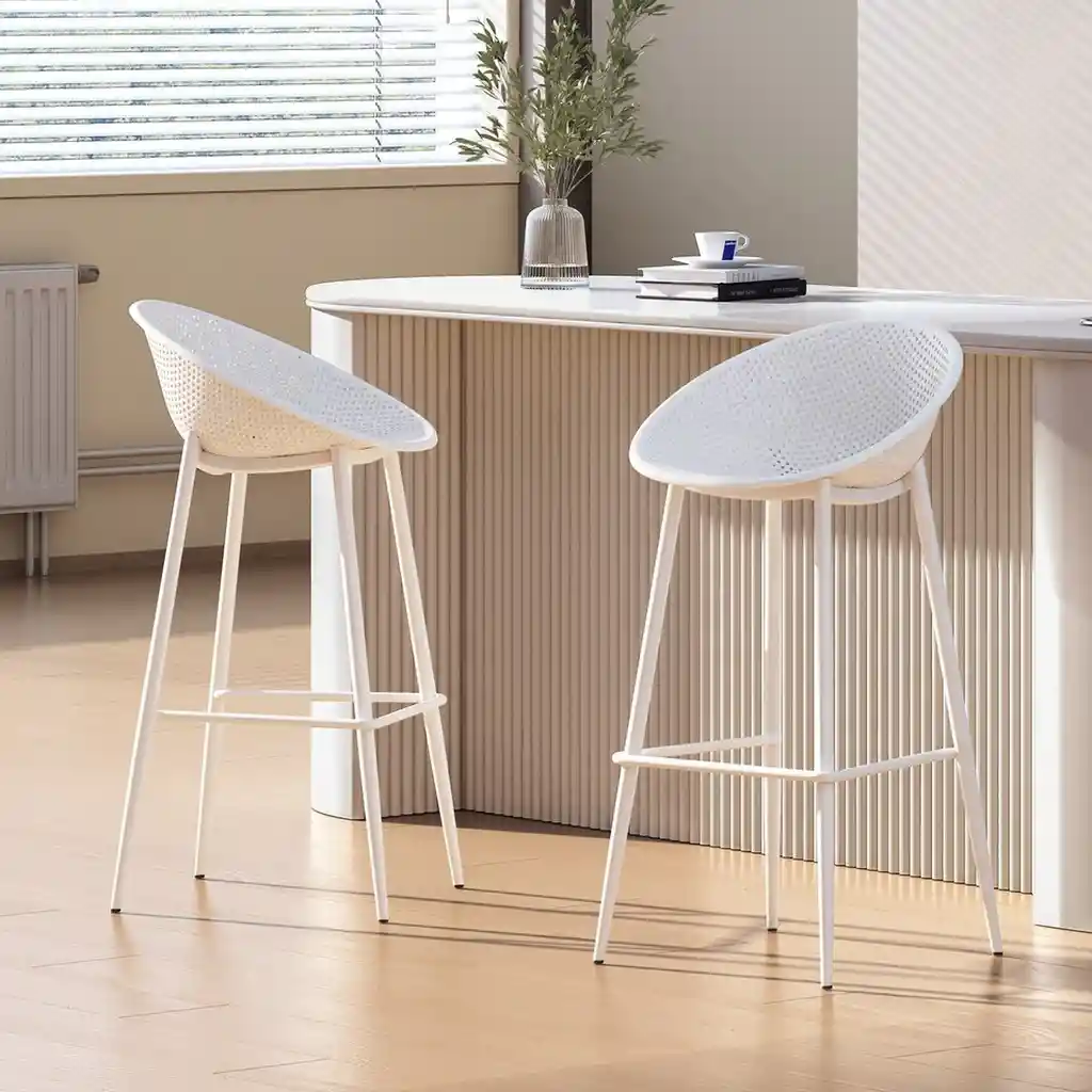 Silla Bar Tipo Huevo H00110476bl -blanco