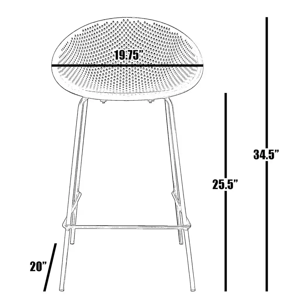 Silla Bar Tipo Huevo H00110476bl -blanco