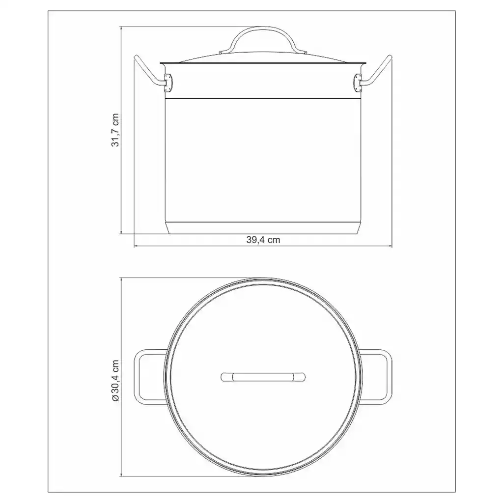 Olla Alta 15,7 L 28cm Tramontina 62648/280 Acero Inox -plateado