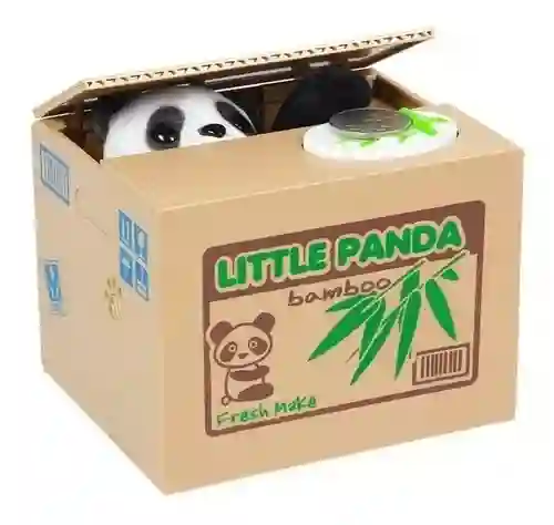 Alcancia De Panda Roba Monedas