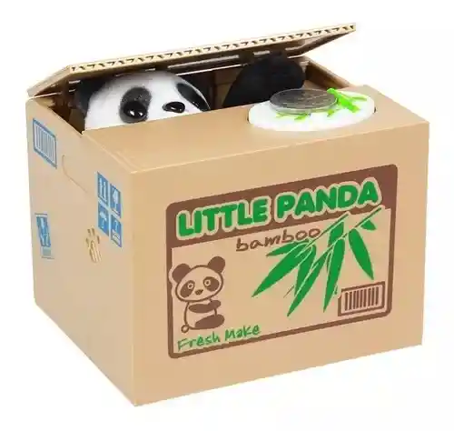 Alcancia De Panda Roba Monedas