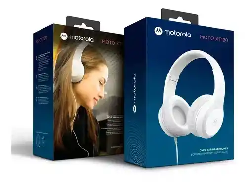 Audífonos Motorola Moto Xt120 Ligeros Diadema Over-ear Color Blanco