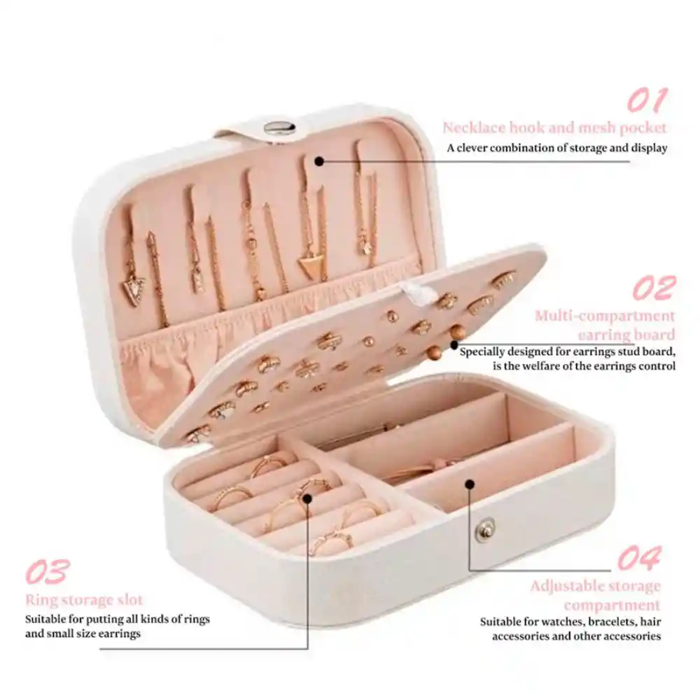 Joyero De Lujo Organizador De Joyas Con Base Para Topos