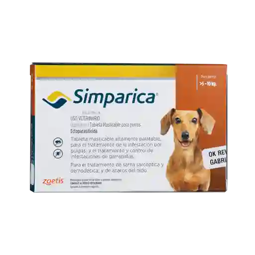 Simparica Trio Tableta Perro - 5 - 10 Kg